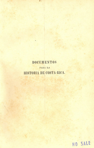 Colección de documentos para la historia de Costa Rica