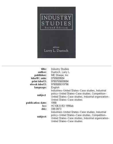 Industry Studies
