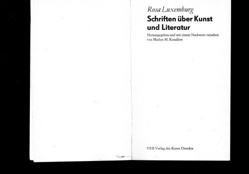 Schriften uber Kunst und Literatur