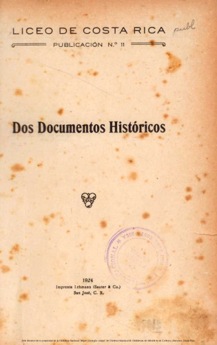 Dos documentos históricos