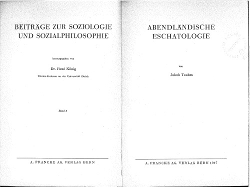 Abenlandische Eschatologie