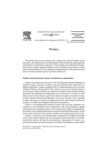 Linear Algebra and its Applications. Volume 409