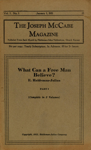 What Can a Free Man Believe?