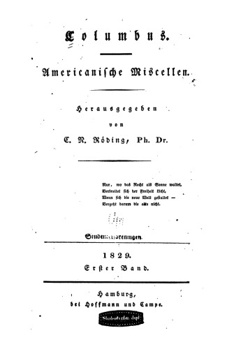 Columbus. Americanische Miscellen