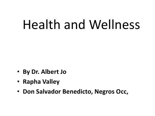 Health and Wellness
