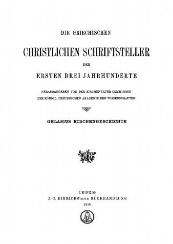 Gelasius Kirchengeschichte