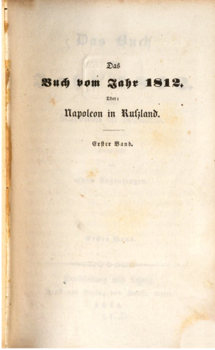 Das Buch vom Jahr 1812; oder: Napoleon in Rußland