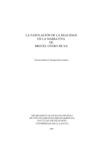La fabulación de la realidad en la narrativa de Miguel Otero Silva