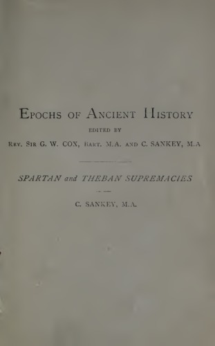 THE SPARTAN AND THEBAN SUPREMACIES