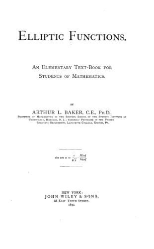 Elliptic Functions