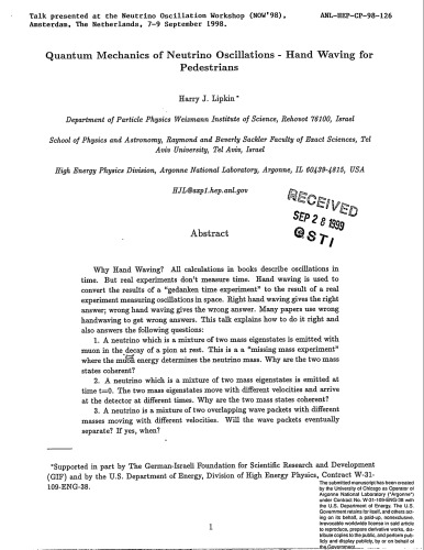 Quantum mechanics of neutrino oscillations - hand waving for pedestrians