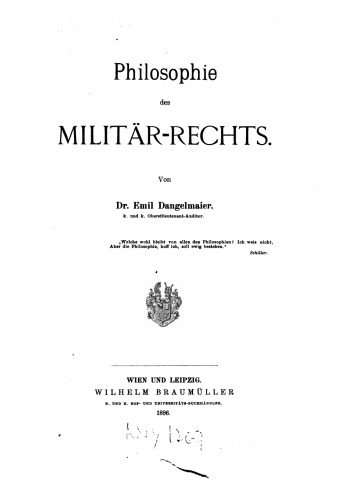 Philosophie des Militär-Rechts