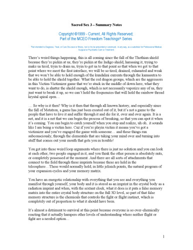 Victim-Victimizer Game Notes