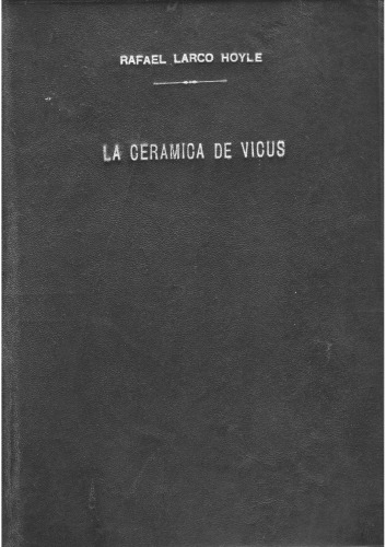 La cerámica de Vicus