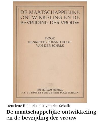 De maatschappelijke ontwikkeling en de bevrijding der vrouw