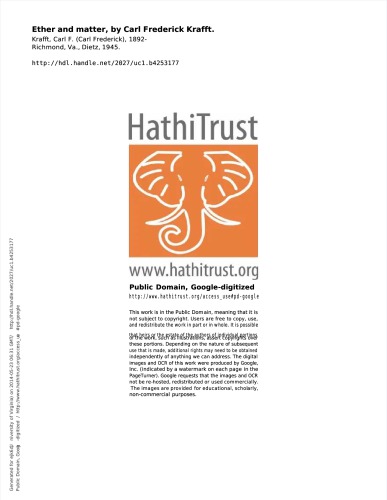 Ether and Matter