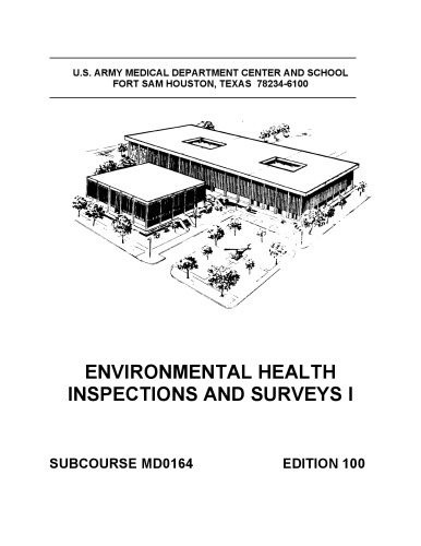 Environmental Health Inspections and Surveys I MD0164