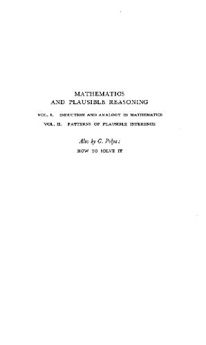 Mathematics and plausible reasoning