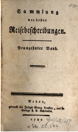 Sammlung der besten Reisebeschreibungen