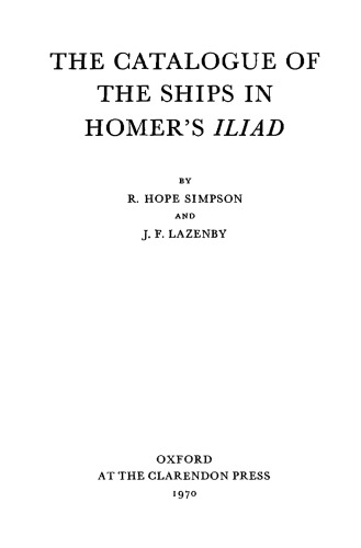 The Catalogue of the Ships in Homer’s Iliad