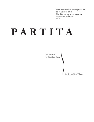 Partita for 8 Voices