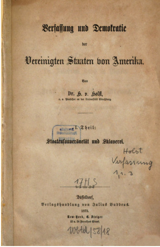 Staatensouveränität und Sklaverei