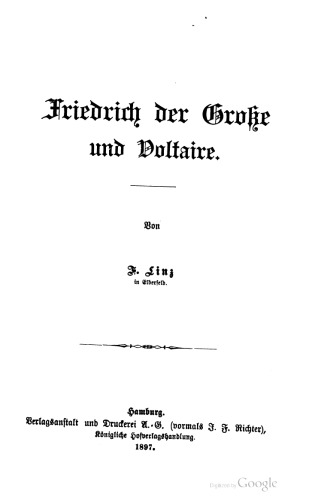 Friedrich der Große und Voltaire