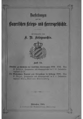 Darstellungen aus der bayerischen Kriegs- und Heeresgeschichte