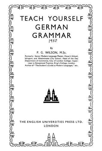 Teach Yourself German Grammar