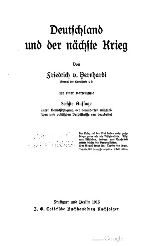 Deutschland und der nächste Krieg