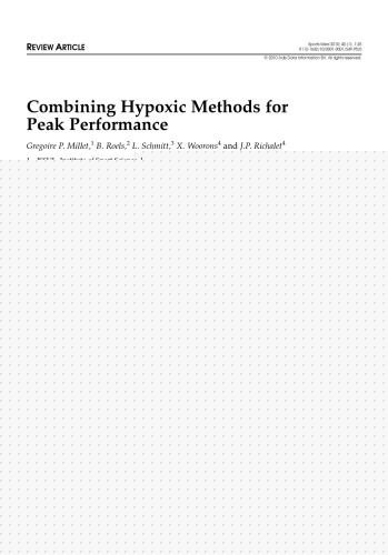 sports medicine Volume 40 Issue 1 January 2010