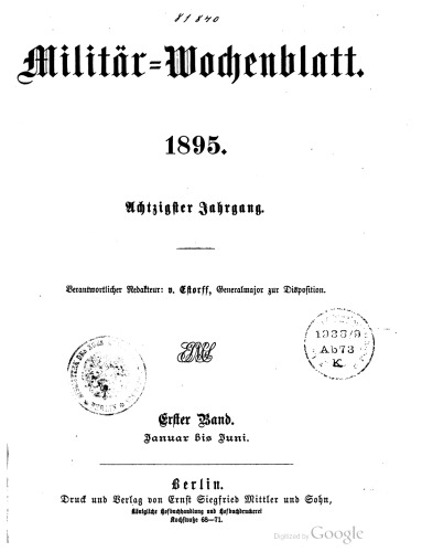 Militär-Wochenblatt