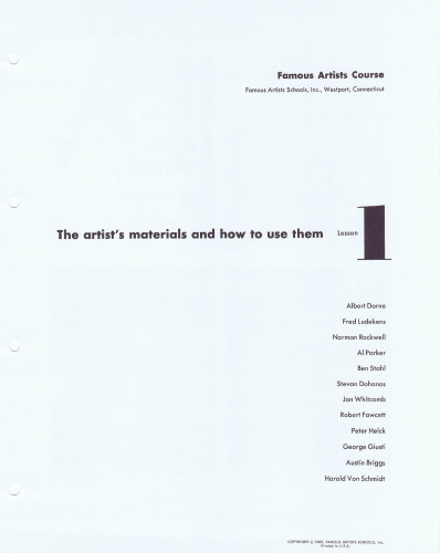 Famous Artists Course Lessons