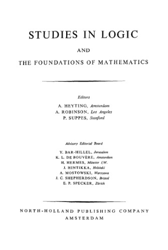 Problems in the philosophy of mathematics: Proceedings London, 1965, vol. 1