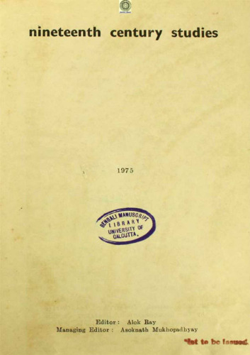 Nineteenth Century Studies 1975