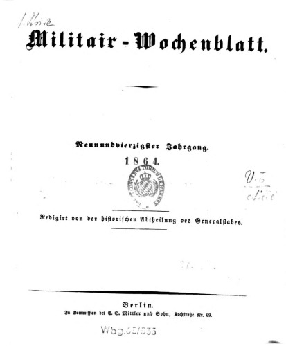Militär-Wochenblatt