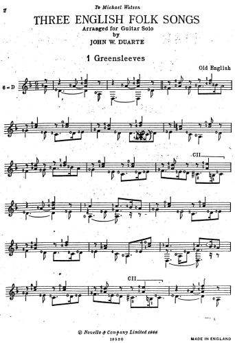 Three English folk songs