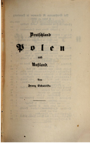 Deutschland, Polen und Rußland