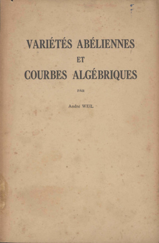 Variétés abéliennes et courbes algébriques