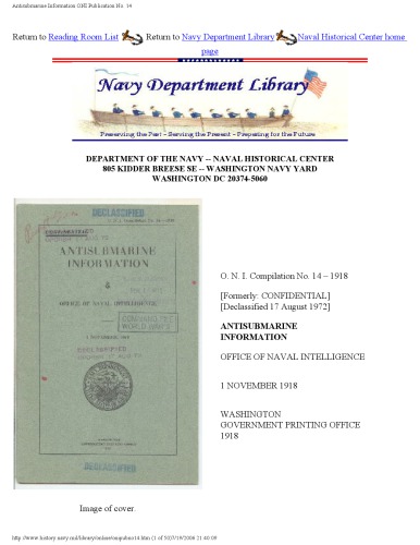 Antisubmarine Information [website capture]