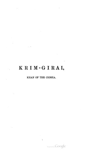 Krim-Girai, Khan of the Crimea