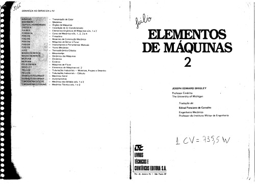 Elementos de Máquinas - Volume 2
