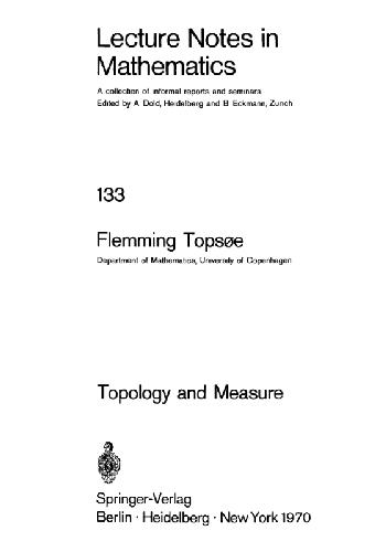 Topology and Measure