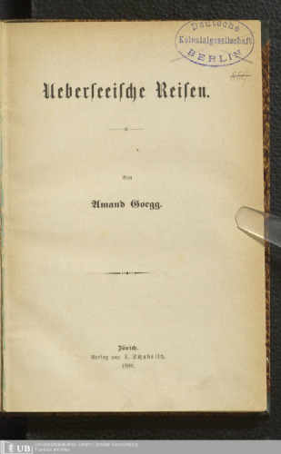 Überseeische Reisen