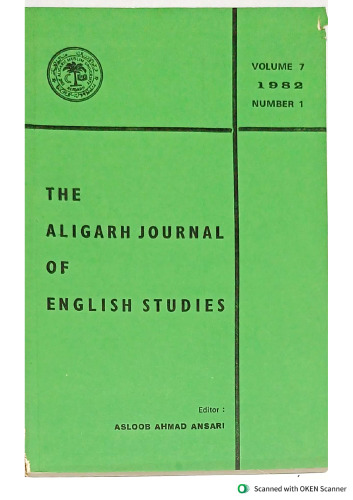 The Aligarh Journal of English Studies