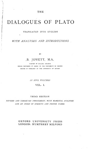 Dialogues of Plato (v1-5)