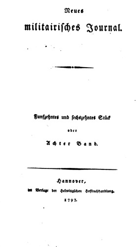 Neues Militärisches Journal