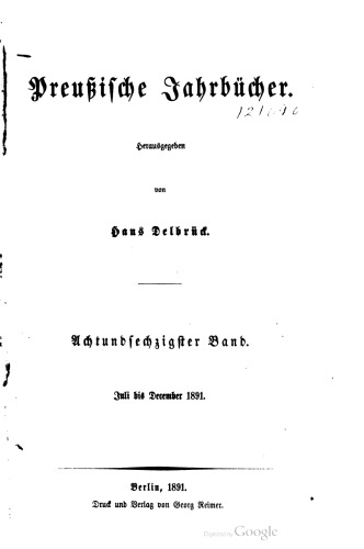 Preußische Jahrbücher