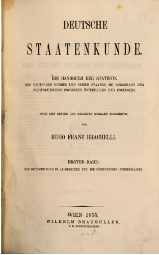 Der Deutsche Bund im Allgemeinen und die süddeutschen Bundesstaaten