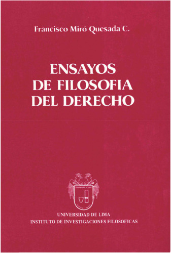 Ensayos de filosofía del derecho